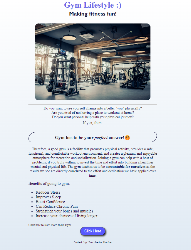 gym website